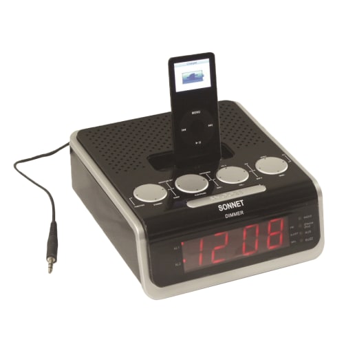 Sonnet R-1530 iPod Docking Alarm Clock with 0.9 inch LED Display, Black